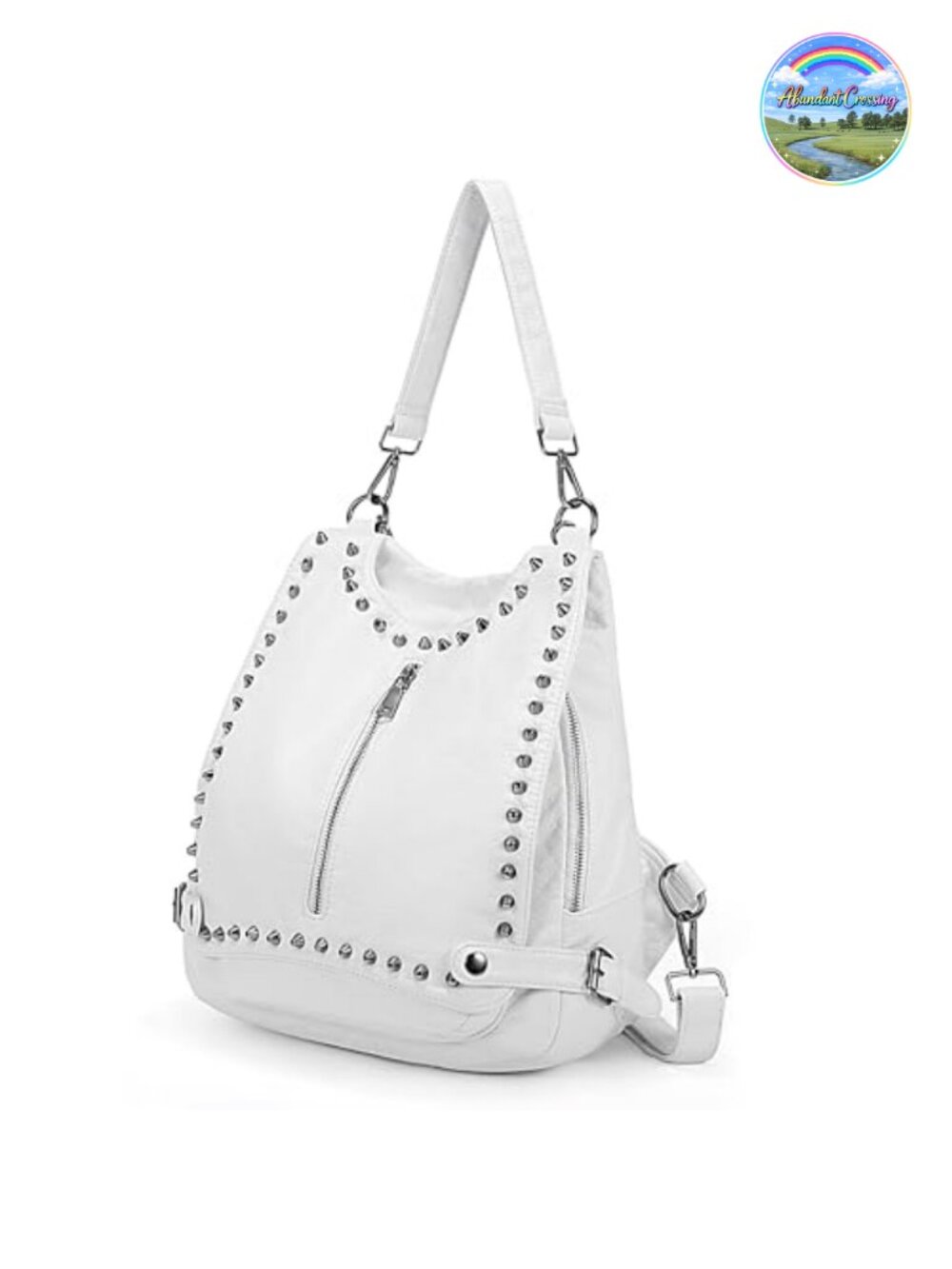 UTO Women Backpack Purse PU Rivet Studded Rucksack Shoulder Bag